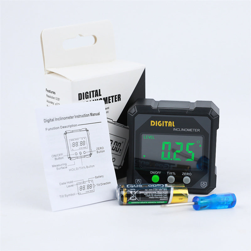 Misuratore di angoli digitale con base magnetica impermeabile IP54