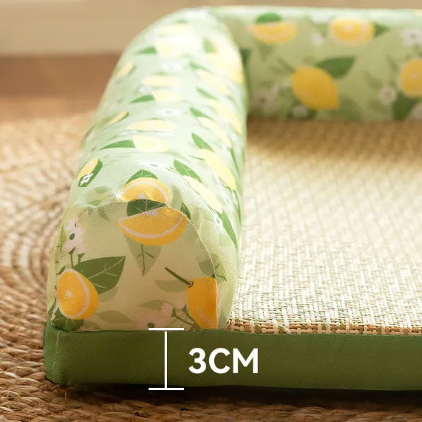 Summer Cooling Relief Pad With Elevated Edge For Cats