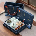 Elegant Teaset With Teapot Four Cups And Incense Holder