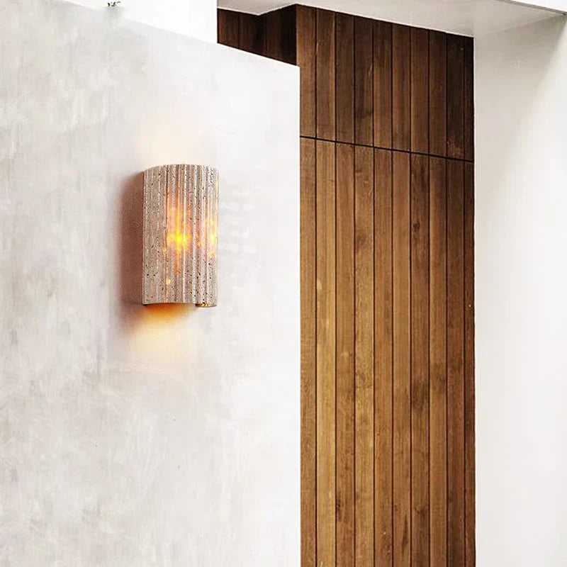 Aurora Stone Wall Lamp with Warm Indoor Glow for Cozy Homes