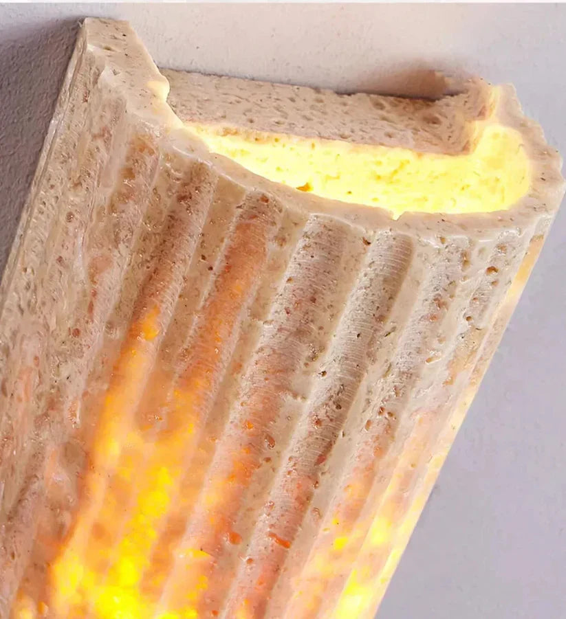 Aurora Stone Wall Lamp with Warm Indoor Glow for Cozy Homes