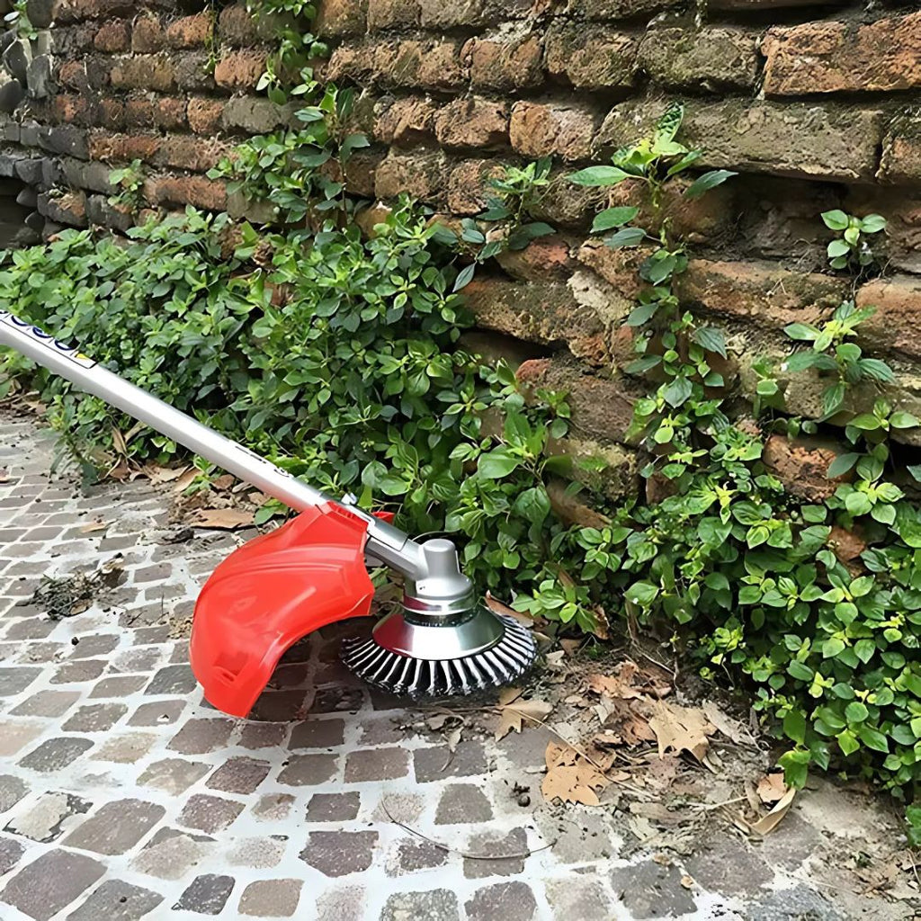Spazzola per decespugliatore con fili in acciaio al carbonio, attacco 2,5 cm