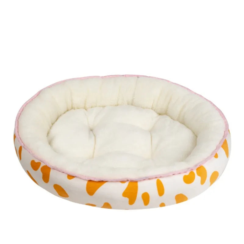 Comfy Round Pet Bed For Dogs And Cats Soft Fluffy Cushion