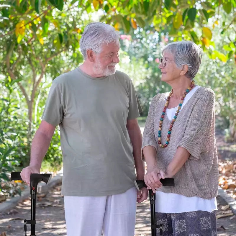 Foldable LED Walking Cane With Adjustable Height And Non Slip Base