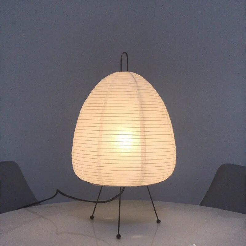 Japansk rispapirlampe LED bordlampe for rolige hjem