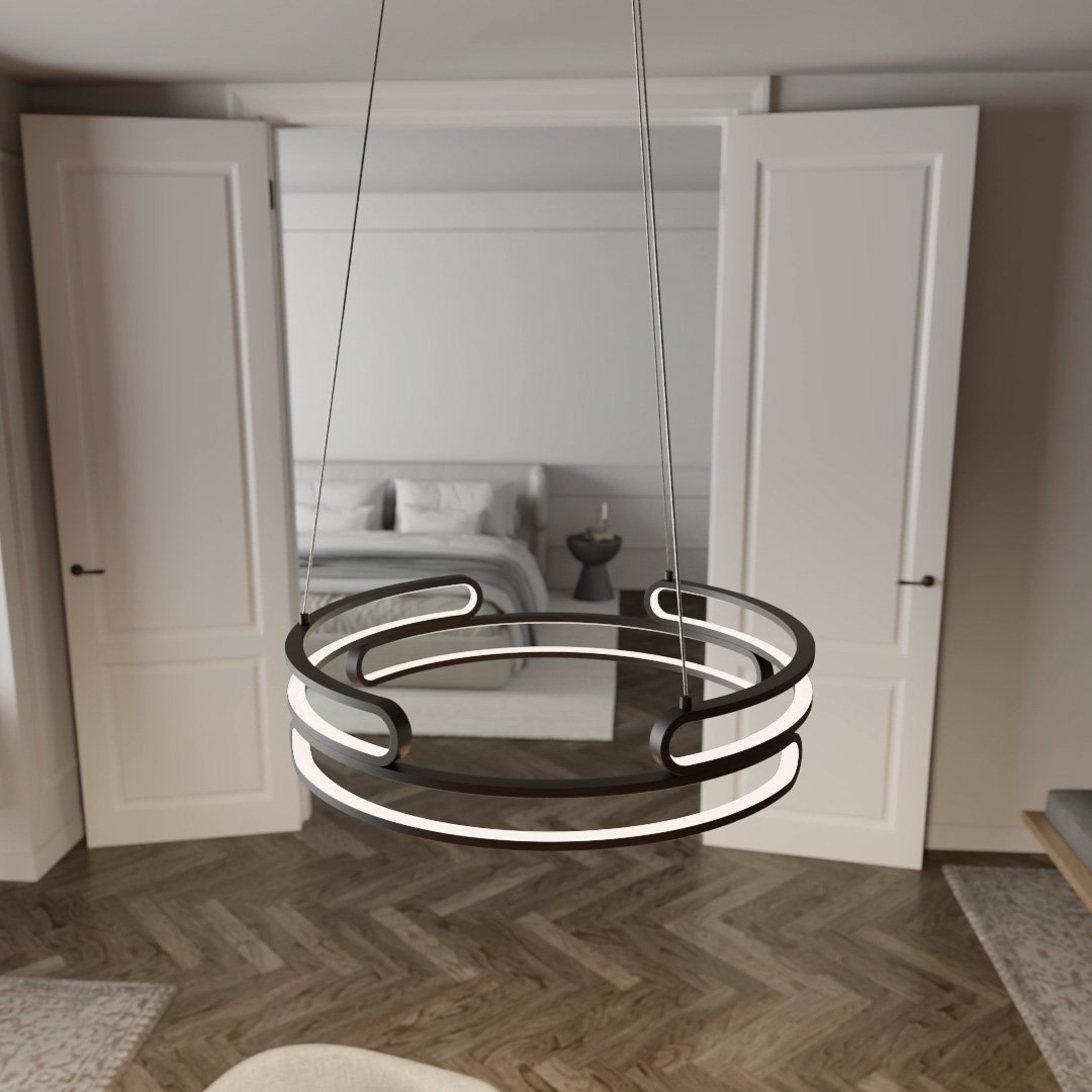 Lampa wisząca Solaro metalowa w stylu industrialnym z diodą LED 2700K