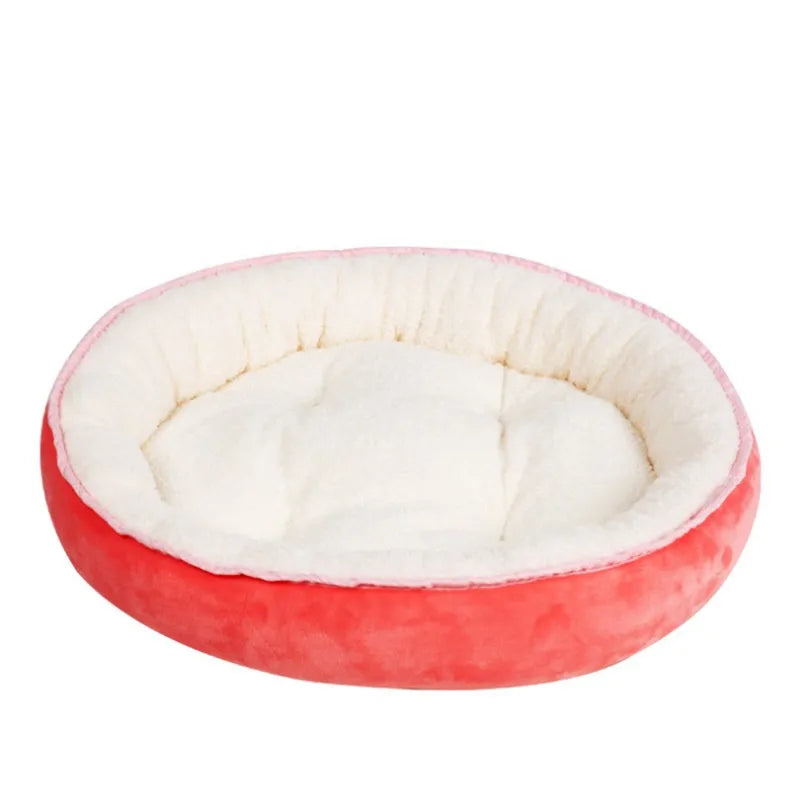 Comfy Round Pet Bed For Dogs And Cats Soft Fluffy Cushion