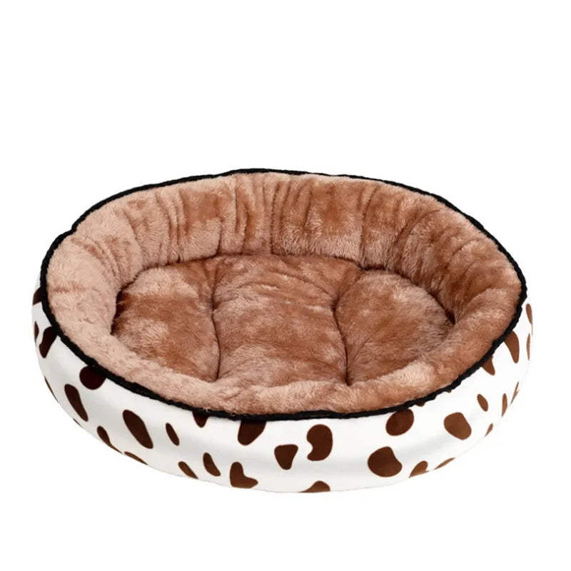 Comfy Round Pet Bed For Dogs And Cats Soft Fluffy Cushion