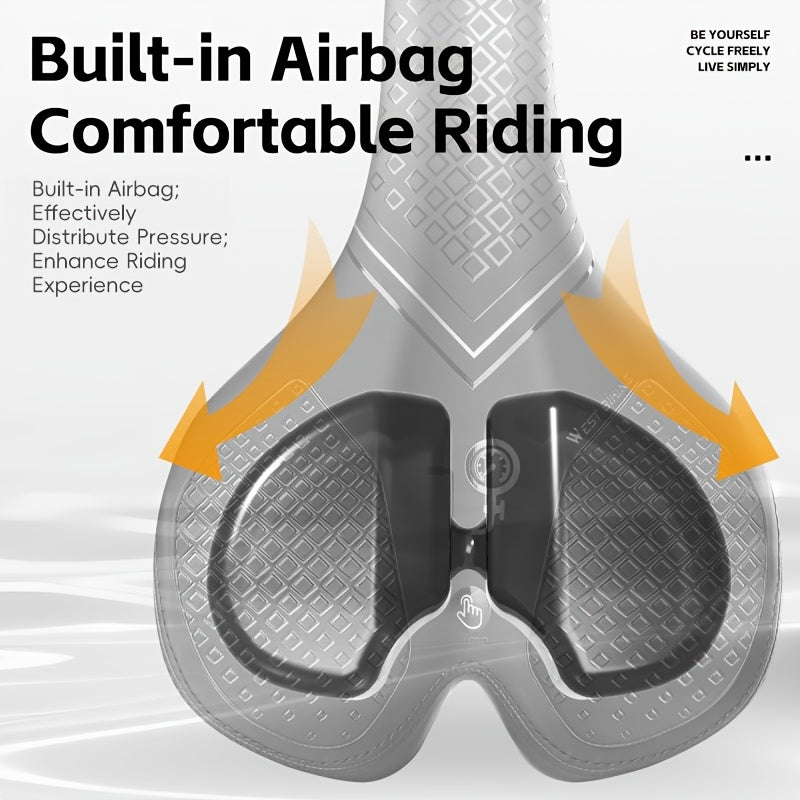 AirCush Inflatable Saddle With TPU Cushion For Long Rides