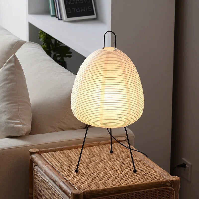 Japansk rispapirlampe LED bordlampe for rolige hjem